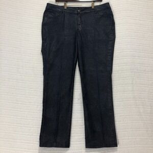 Chico's Platinum Denim Snakeskin Print Pants Stretch Casual Size 3‎